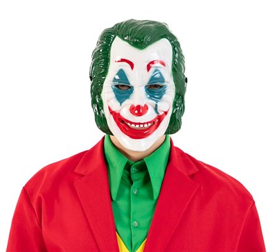 Joaquin Phoenix Joker Maskesi – Yeşil Saçlı Cosplay ve Film Karakteri Maskesi