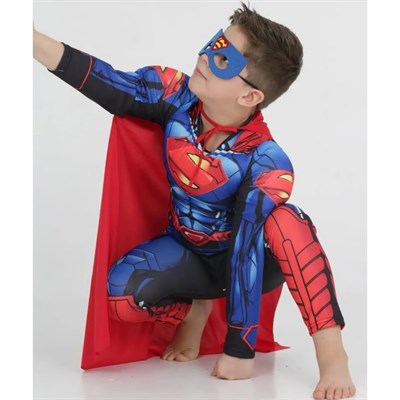 Kaslı Superman Kostümü Çocuk Kıyafeti