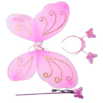 Kelebek Kanadı Set Pembe