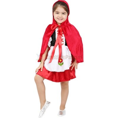 Kırmızı Başlıklı Kız Kostümü Çocuk 7-8Yaş