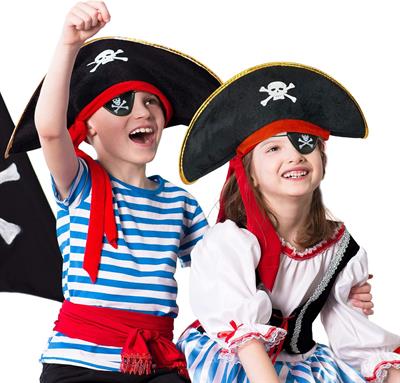 Kırmızı Kuşaklı Korsan Şapkası Çocuk Boy