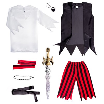 Korsan Kostümü Çocuk Çizgi Pantolon