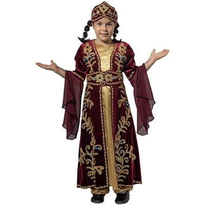 Kösem Sultan Kostümü Bindallı Kız Çocuk Kıyafeti Bordo