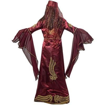 Kösem Sultan Kostümü Yetişkin Kadın Klasik Bindallı Kıyafeti Bordo