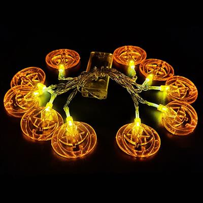 Led Işıklı 10 lu Kabak Şekilli Parti Süsleme 2 Metre