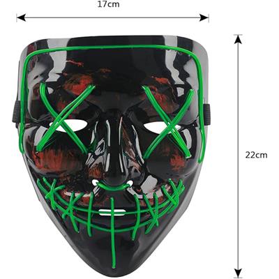 Led Işıklı VFor Vendetta Maske Yeşil Anon Maskesi