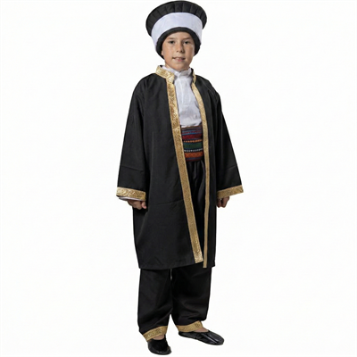 Mehter Kostümü Siyah Erkek Çocuk
