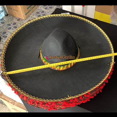 Meksikalı Şapkası Siyah Mariachi Şapka