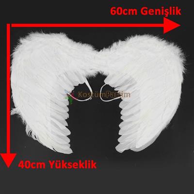 Melek Kostümü Çocuk 8-10Yaş ve Melek Kanadı