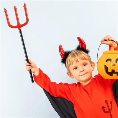 Mini Şeytan Çatalı Halloween Plastik Mızrak 50cm