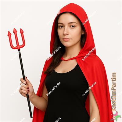 Mini Şeytan Çatalı Halloween Plastik Mızrak 50cm