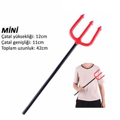Mini Şeytan Çatalı Halloween Plastik Mızrak 50cm
