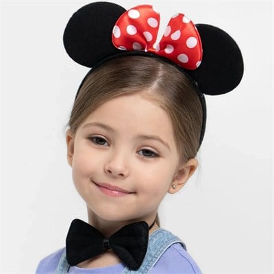 Minnie Mouse Taç Papyon Kuyruk Kostüm Seti