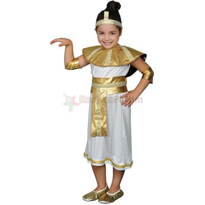 Mısırlı Kız Çocuk Kostümü Cleopatra Kıyafeti