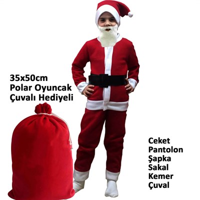 Noel Baba Kostümü 6-7Yaş Erkek Çocuk Kıyafeti PolarYılbaşı Çocuk KostümleriKostümPartim ★ Noel Baba Kostümü 5-6Yaş Polar Erkek Çocuk Kıyafeti / Yılbaşı Çocuk Kostümleri