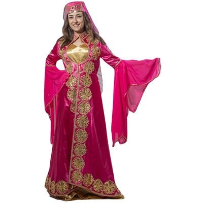 Nurbanu Sultan Kostümü Yetişkin Kadın Klasik Pembe Bindallı Kıyafeti