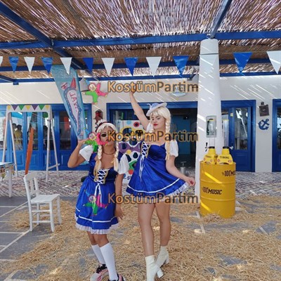 Oktoberfest Kostümü Alman Biracı Kız Efes Kıyafeti