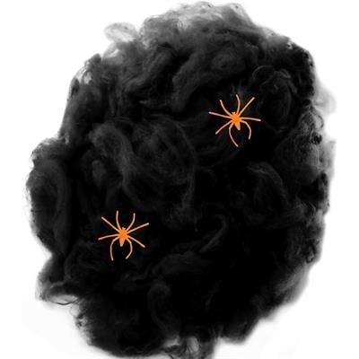 Örümcek Ağı Dekor Süs Siyah (Yumuşak Model)