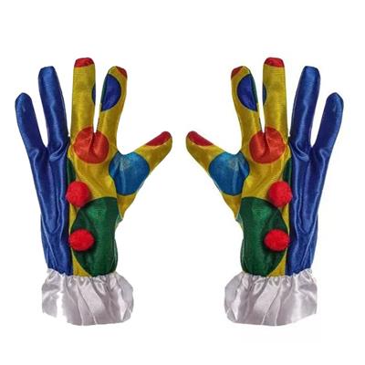 Palyaço Eldiveni Karışık Renk Puanlı Kumaş Yetişkin