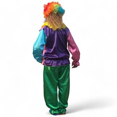 Palyaço Kostümü İkili Parça Pembe Mavi