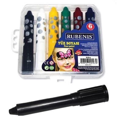 Palyaço Yüz Boyama Kalemleri 6 Renk