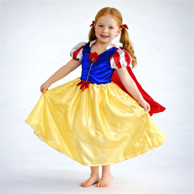 Pamuk Prenses Kostümü 7-8Yaş Disney Lisanslı Kız Çocuk Kıyafeti