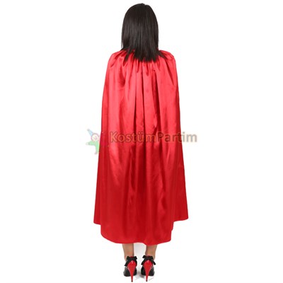 Pelerin Kırmızı Saten 140cm