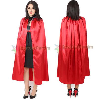 Pelerin Kırmızı Saten 140cm