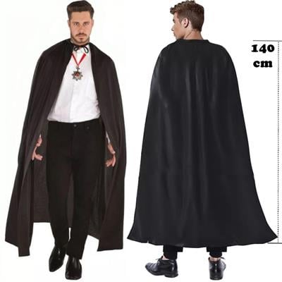 Pelerin Siyah Saten 140cm