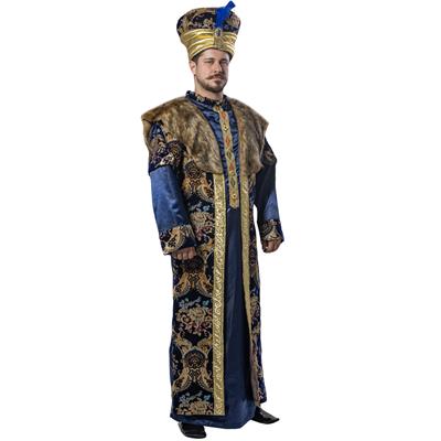 Şehzade Cihangir Kıyafeti Yetişkin Erkek Osmanlı Padişah Kostümü Lacivert