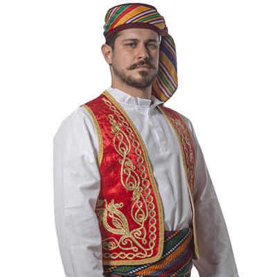 Şerbetçi Yelek, Fes, Kuşak Seti Kırmızı