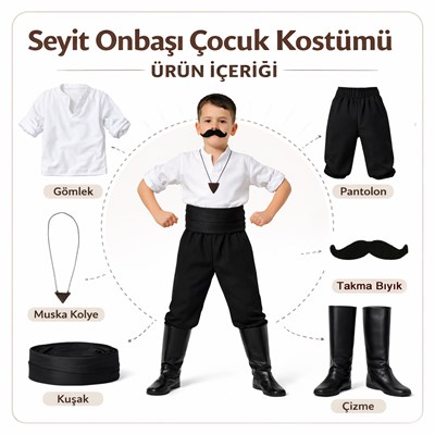 Seyit Onbaşı Kıyafeti Çocuk Kostümü