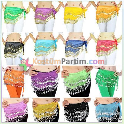 Shakira Dansöz Kemeri 6lı Paket Karışık Renklerde Şifon