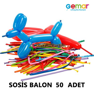 Sosis Balon 50adet Gemar