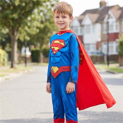 Superman Kostümü Orijinal Lisanslı Erkek Çocuk Kıyafeti