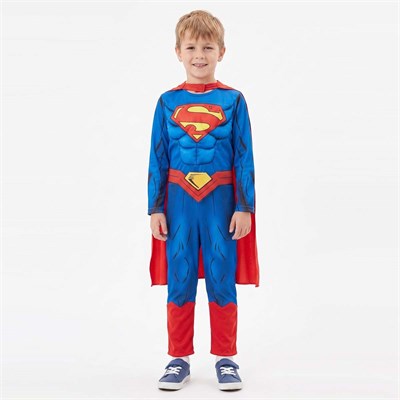 Superman Kostümü Orijinal Lisanslı Erkek Çocuk Kıyafeti