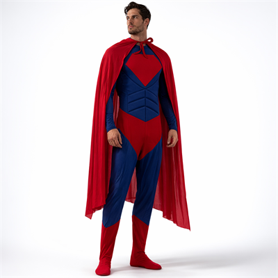 Superman Kostümü Yetişkin Kıyafeti