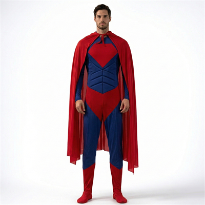 Superman Kostümü Yetişkin Kıyafeti