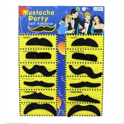 Takma Bıyık Seti 12li Parti Bıyığı