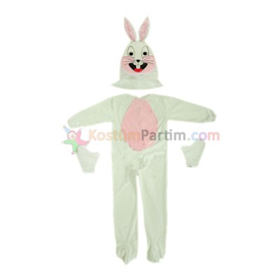 Tavşan Kostümü Çocuk Kıyafeti Beyaz