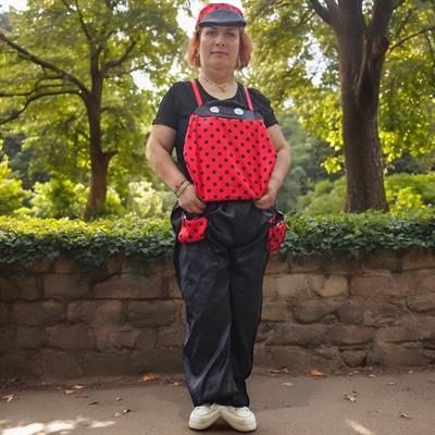 Uğur Böceği Kostümü Yetişkin Salopet Yazlık