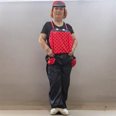 Uğur Böceği Kostümü Yetişkin Salopet Yazlık