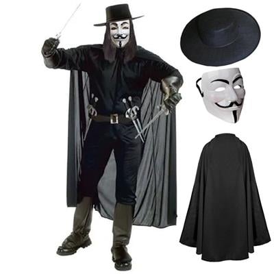V For Vendetta Maskesi, Pelerin ve Şapka Seti