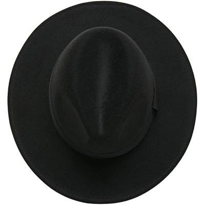 Vendetta Şapkası Sert Fötr Kovboy Şapka Siyah