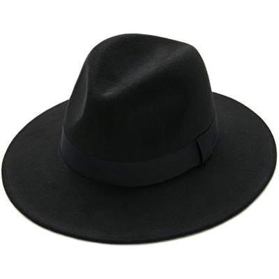 Vendetta Şapkası Sert Fötr Kovboy Şapka Siyah