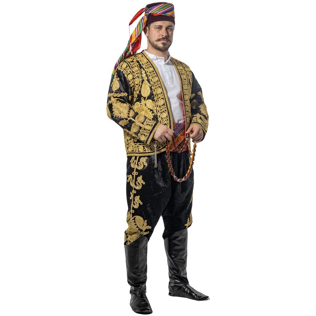 Ağa Kıyafeti Yetişkin Kostümü Lüks İşlemeli Erkek Kostümleri Ağa Kıyafeti Yetişkin Kostümü Lüks İşlemeli - KostümPartim®