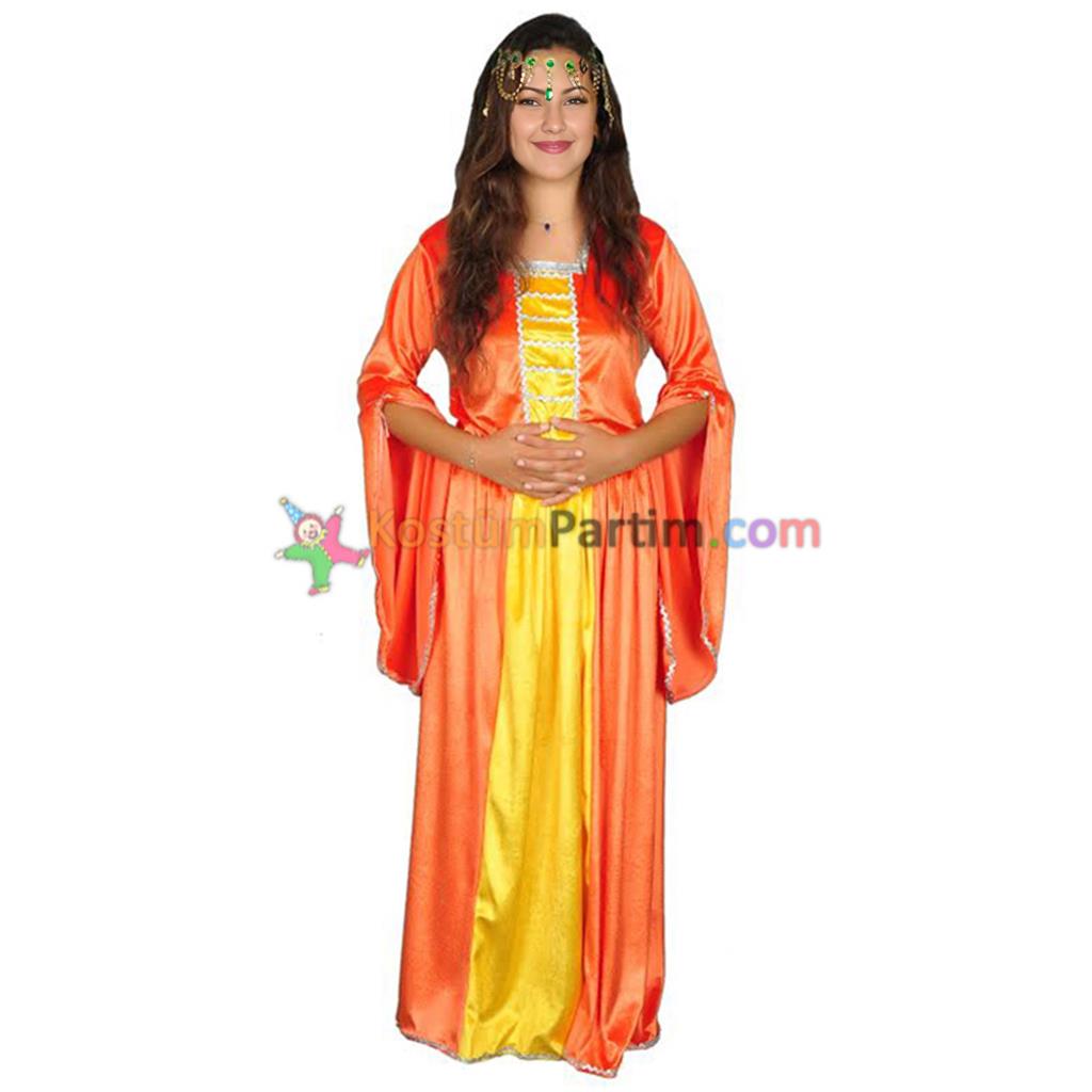 Cariye Kostümü Turuncu Ramazan Kostümleri Cariye Kostümü Turuncu - KostümPartim®