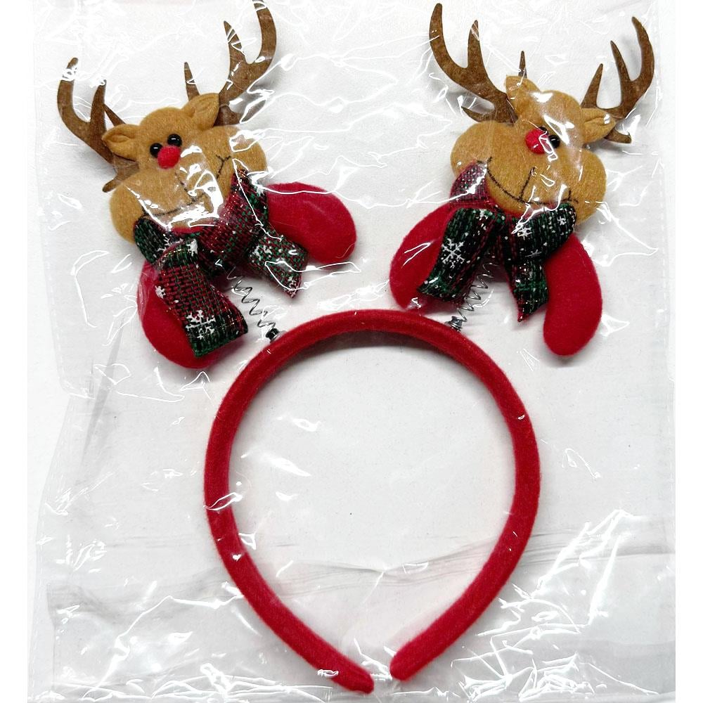 Çift Geyik Ekose Atkılı Yaylı Yılbaşı Tacı Yılbaşı Parti Malzemeleri KostümPartim® Ekose Atkılı Çift Geyikli Yaylı Yılbaşı Tacı - Yılbaşı Kutlamalarınız İçin Eğlenceli ve Şık Bir Aksesuar