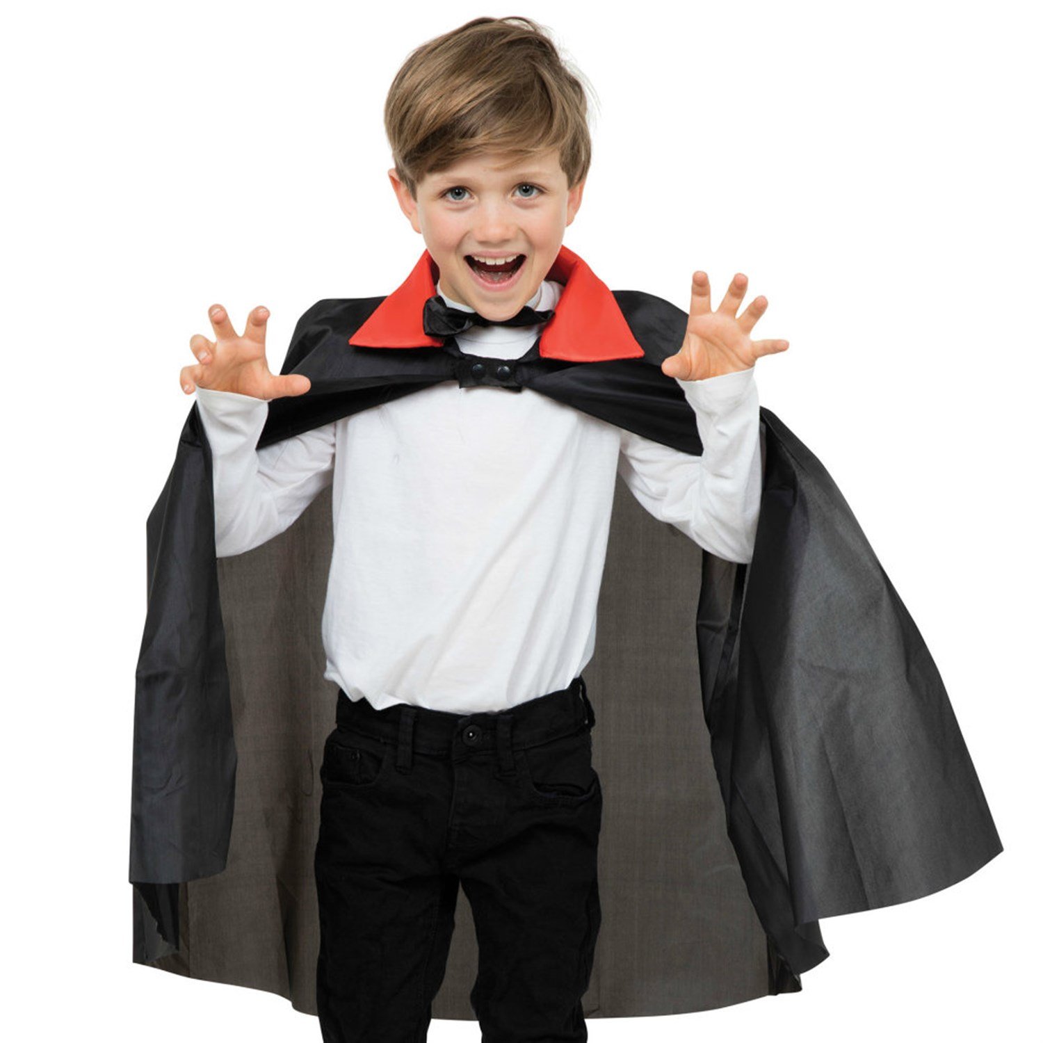 Dracula Çocuk Pelerini Kırmızı Yakalı Saten 80cmPelerinlerKostümPartim ★ Dracula Pelerini Çocuk 80cm / Pelerinler