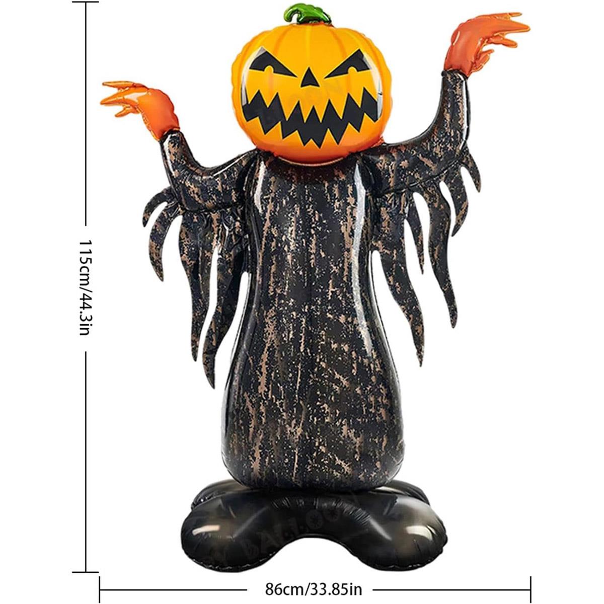 Halloween Folyo Balon Balkabağı Korkuluk 115x86cm Halloween Dekorasyon Halloween Folyo Balon Balkabağı Korkuluk 115x86cm - KostümPartim®
